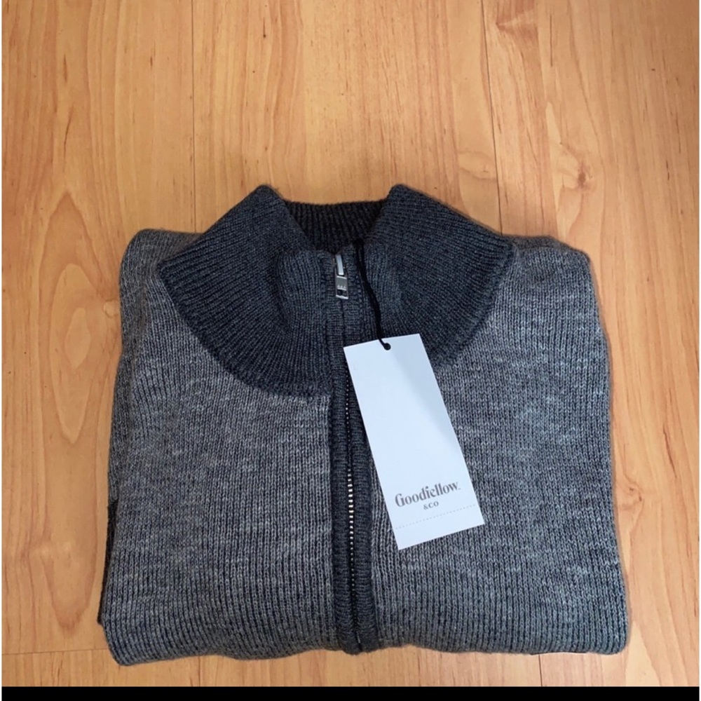 Goodfellow Men’s L Dark Gray 1/4 Zip/Pullover Sweater. NWT.